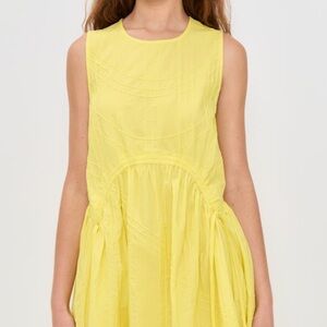 Sea Women's Yellow Camden Cotton Poplin Tank Mini Tunic